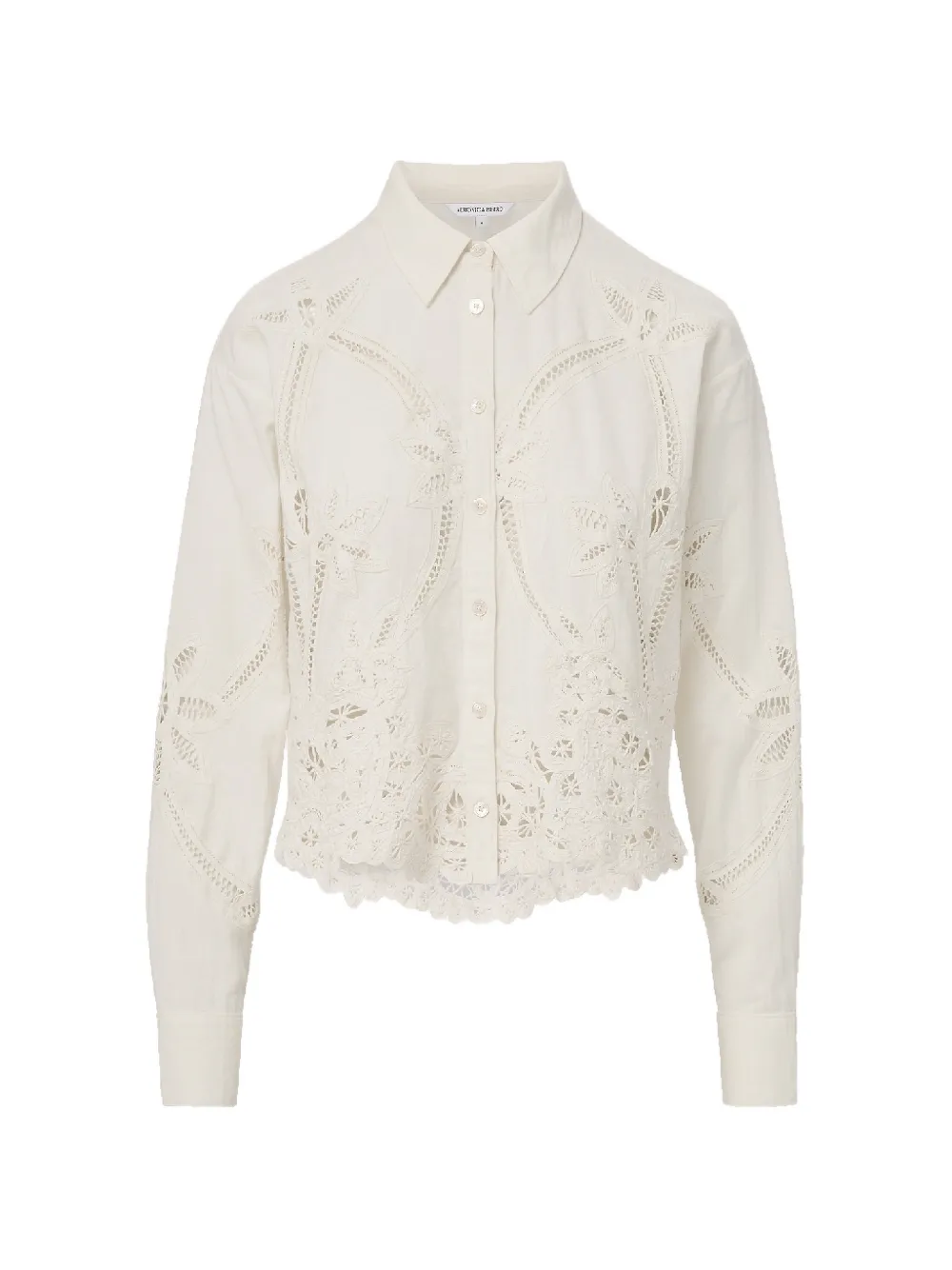 Veronica Beard Aderes Hemd aus Spitze - Weiß