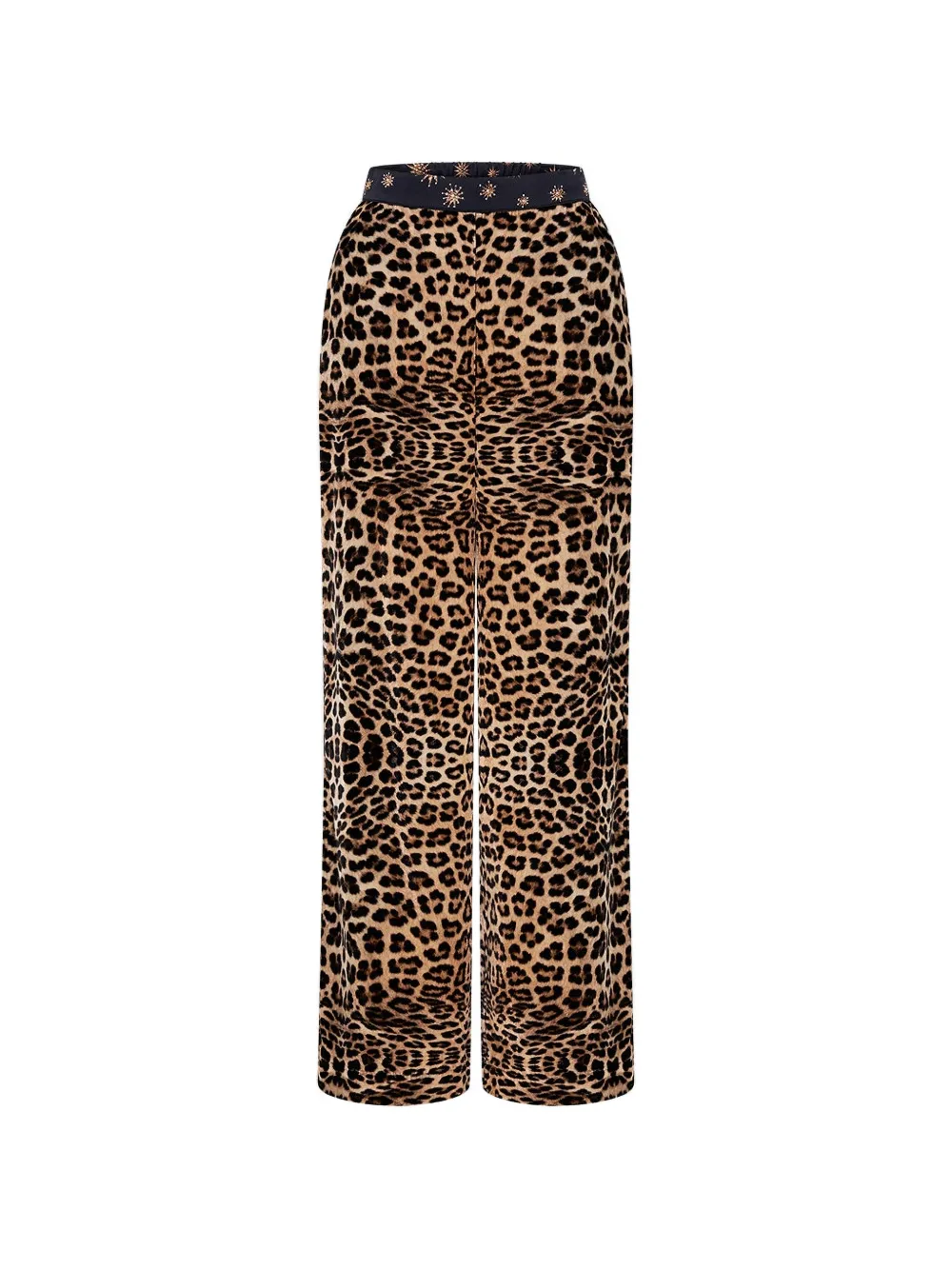 Camilla animal-pattern trousers - Marrone