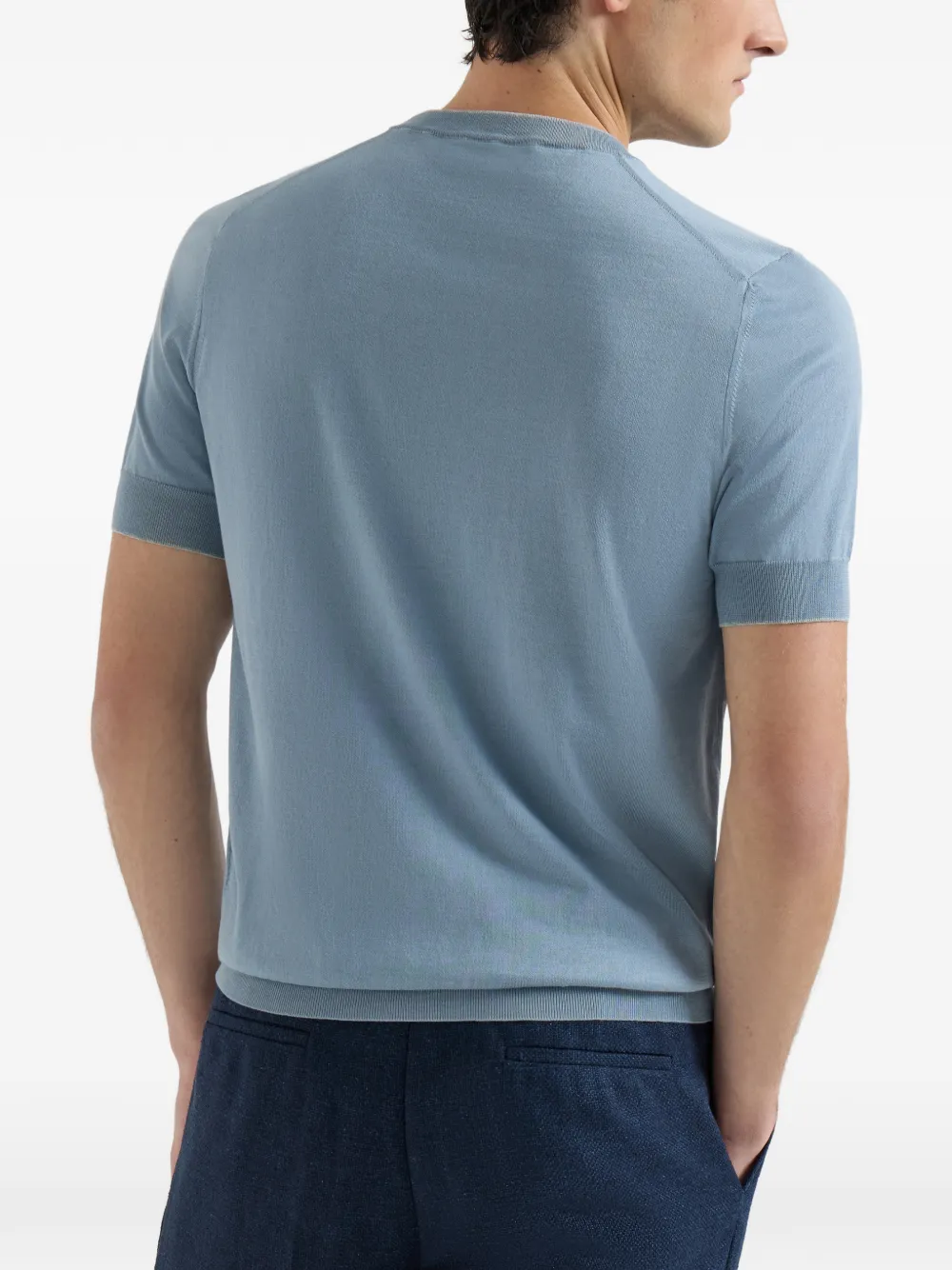 Brunello Cucinelli Gebreid T-shirt Grijs
