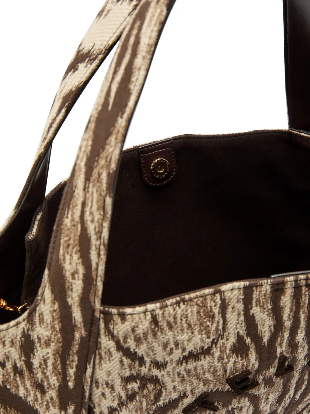 Stella McCartney Grote shopper met luipaard-print en logo Beige