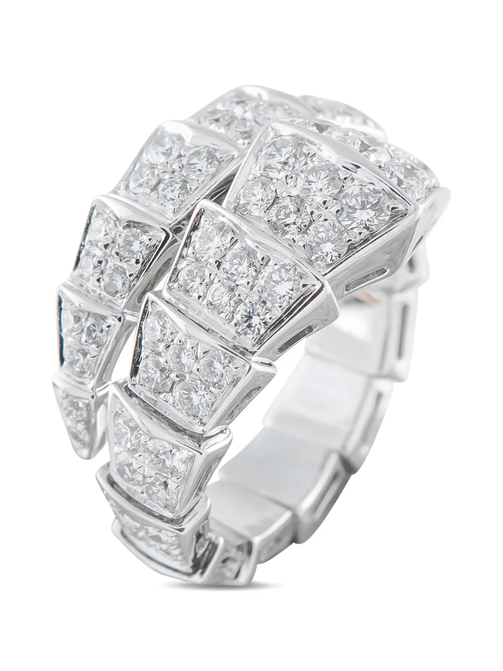 Bvlgari Pre-Owned Serpenti diamond ring - Argento