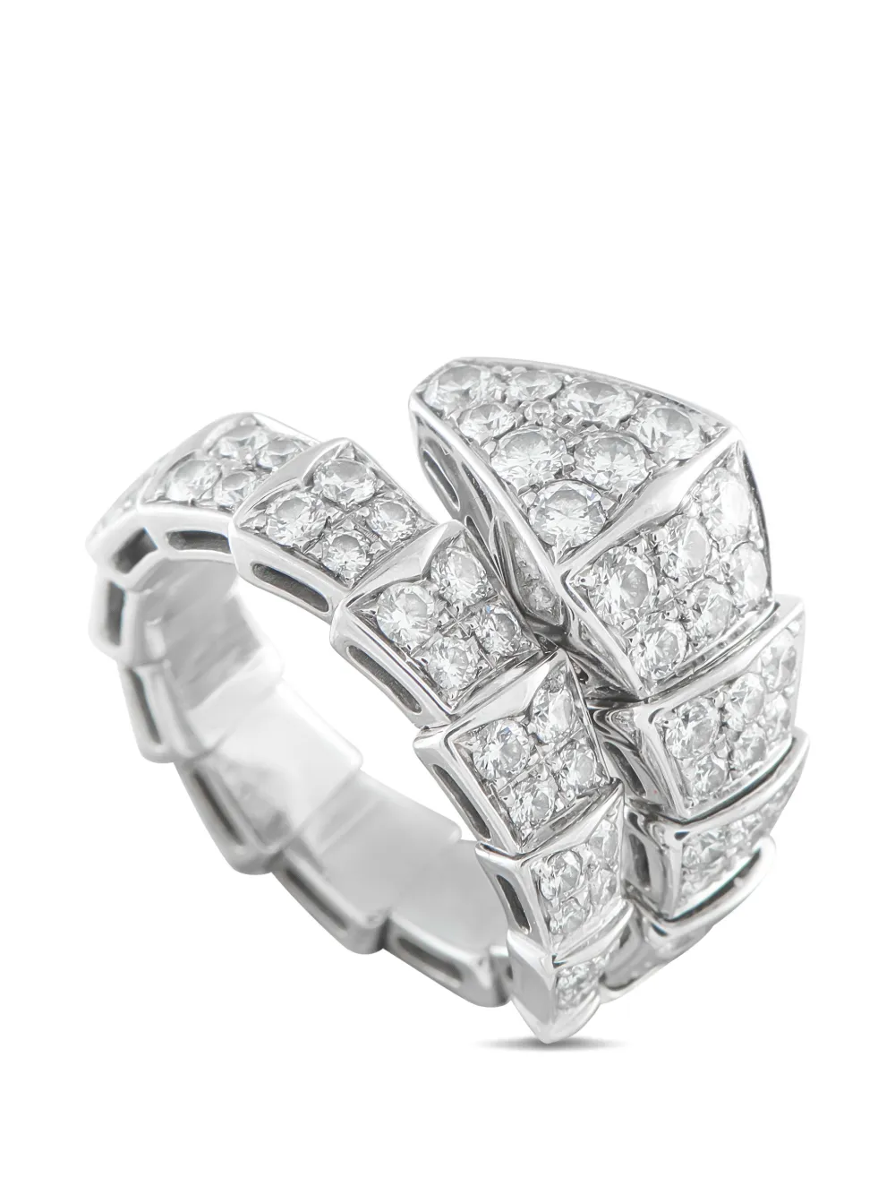 Bvlgari Pre-Owned Serpenti diamond ring - Argento