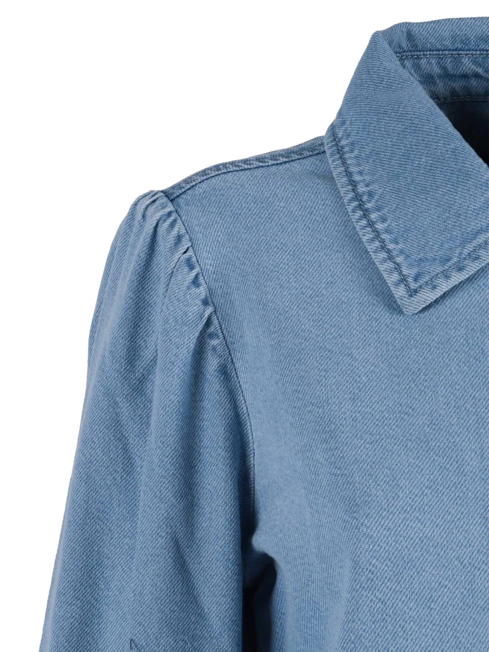  7 For All Mankind Puff-sleeve Button-up Shirt - Blue 