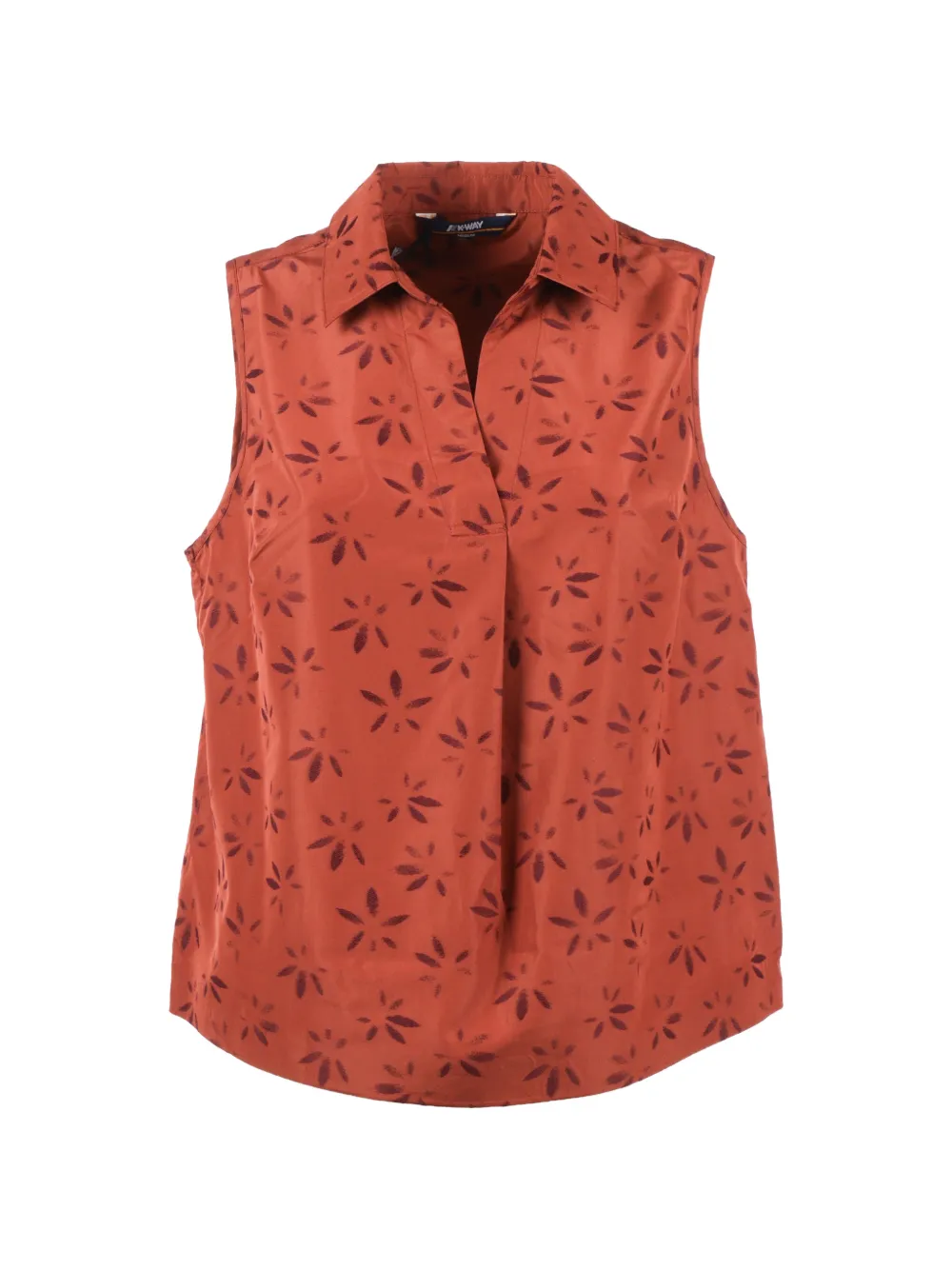 K-Way jacquard top - Rosso