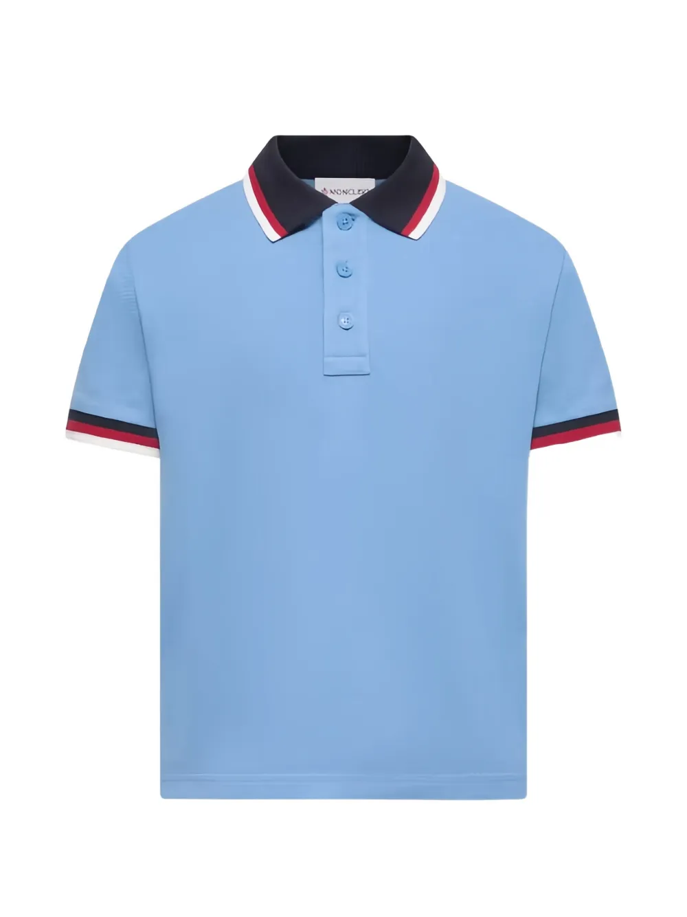Moncler Enfant Poloshirt met kraag afwerking Blauw