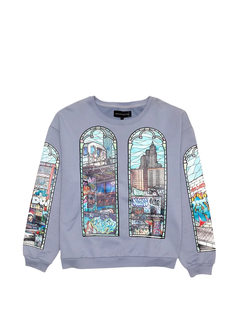 Who Decides War Politics As Usual crew-neck sweatshirt - Grigio