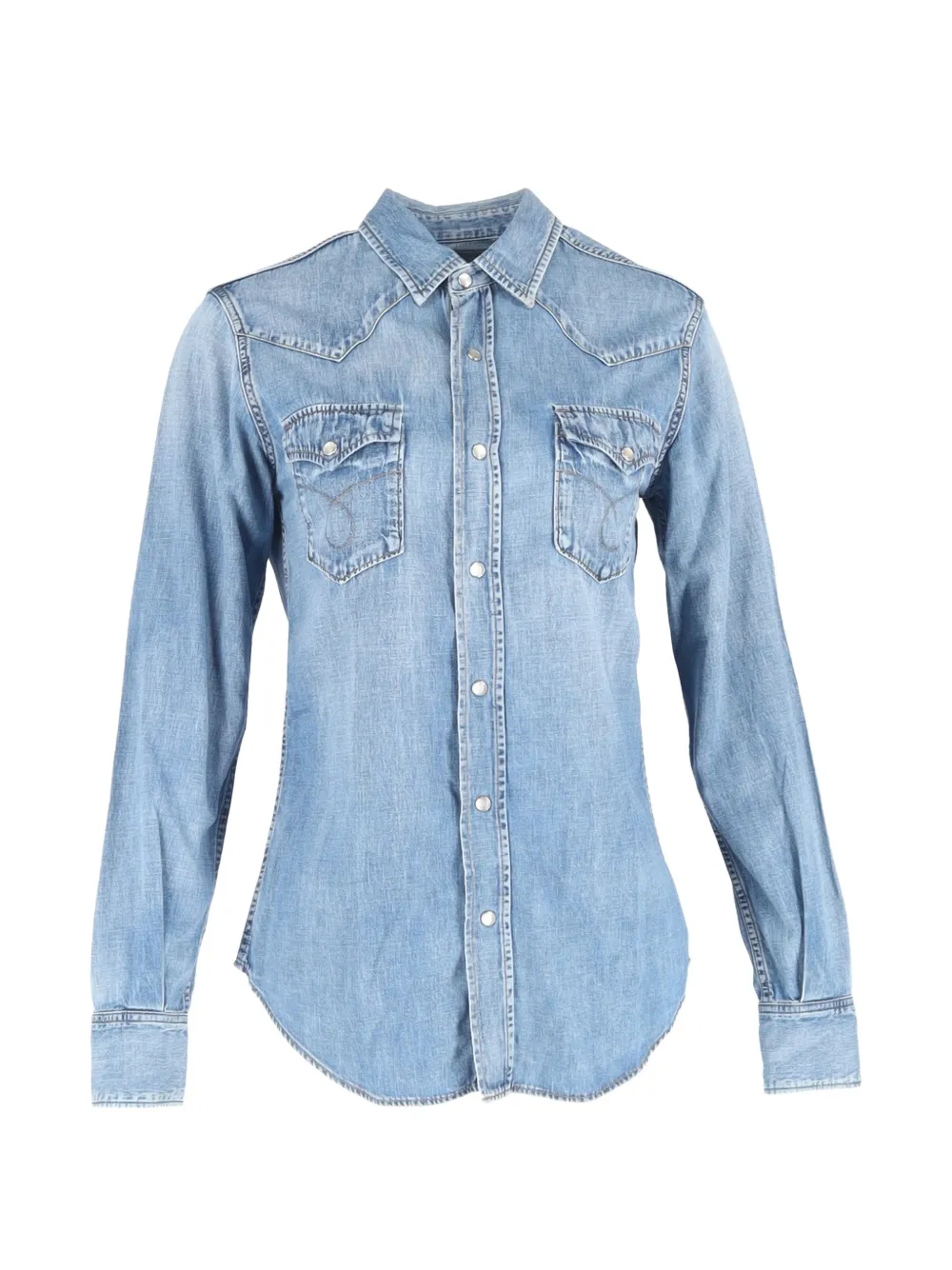 Saint Laurent Pre-Owned denim shirt - Blu