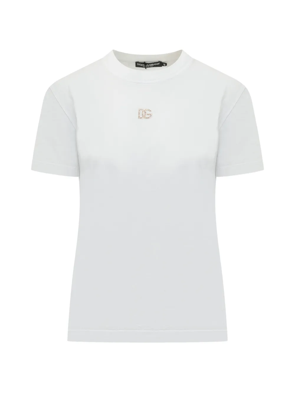 Dolce & Gabbana embellished-logo T-shirt - Bianco
