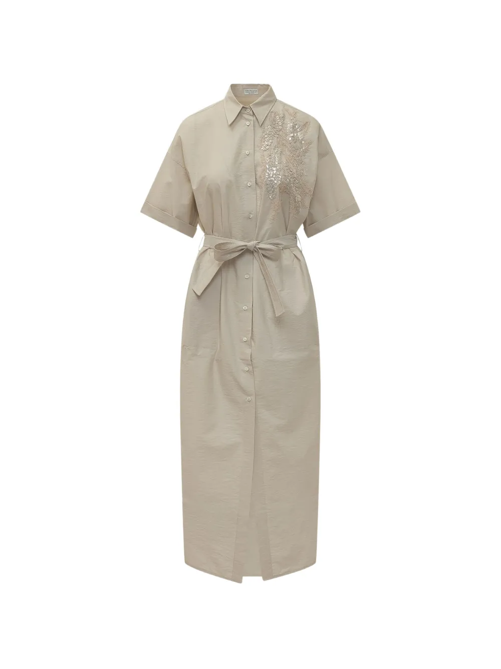 Brunello Cucinelli sequin belt dress - Toni neutri