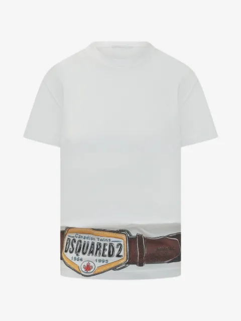 DSQUARED2 belt-print t-shirt