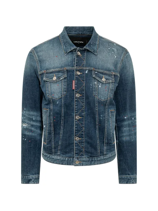 DSQUARED² ダークブルー デニムジャケット DSQUARED2 デニムジャケット | ブルー | FARFETCH JP