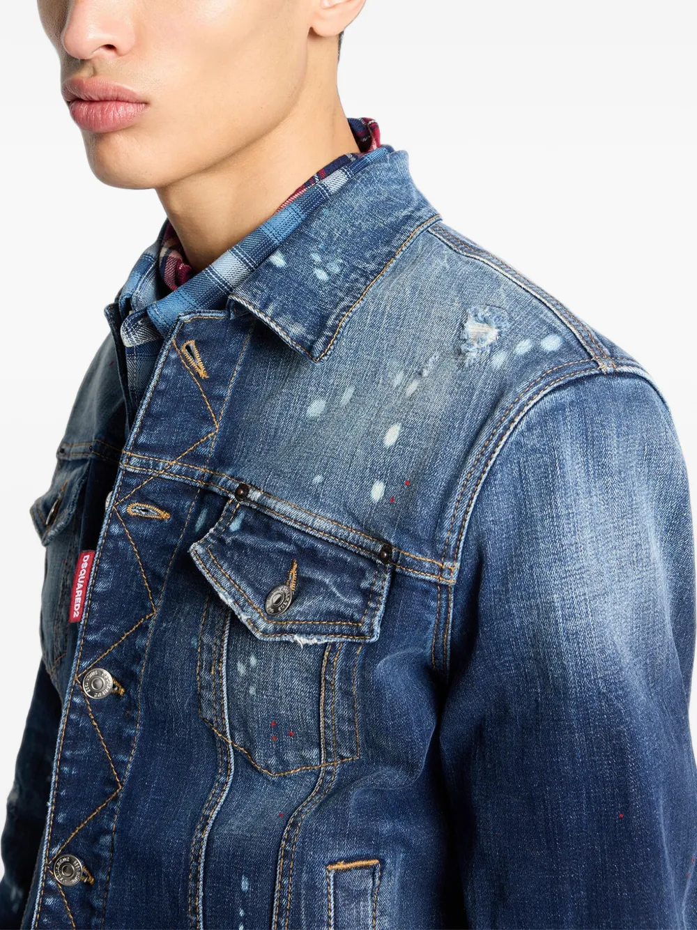 DSQUARED2 Denim jack met knopen Blauw