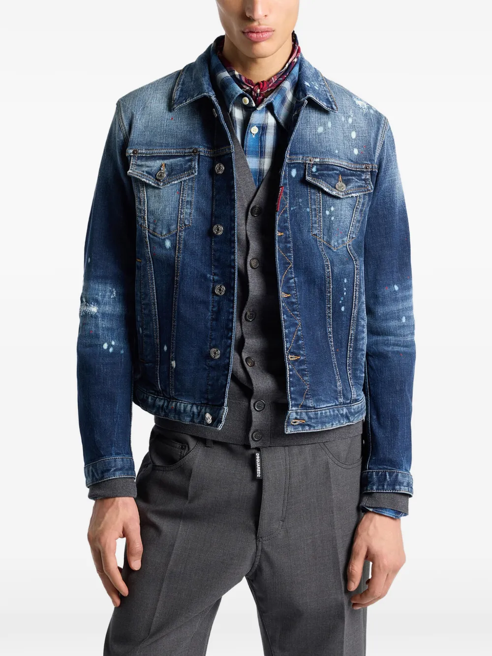 DSQUARED2 Denim jack met knopen Blauw