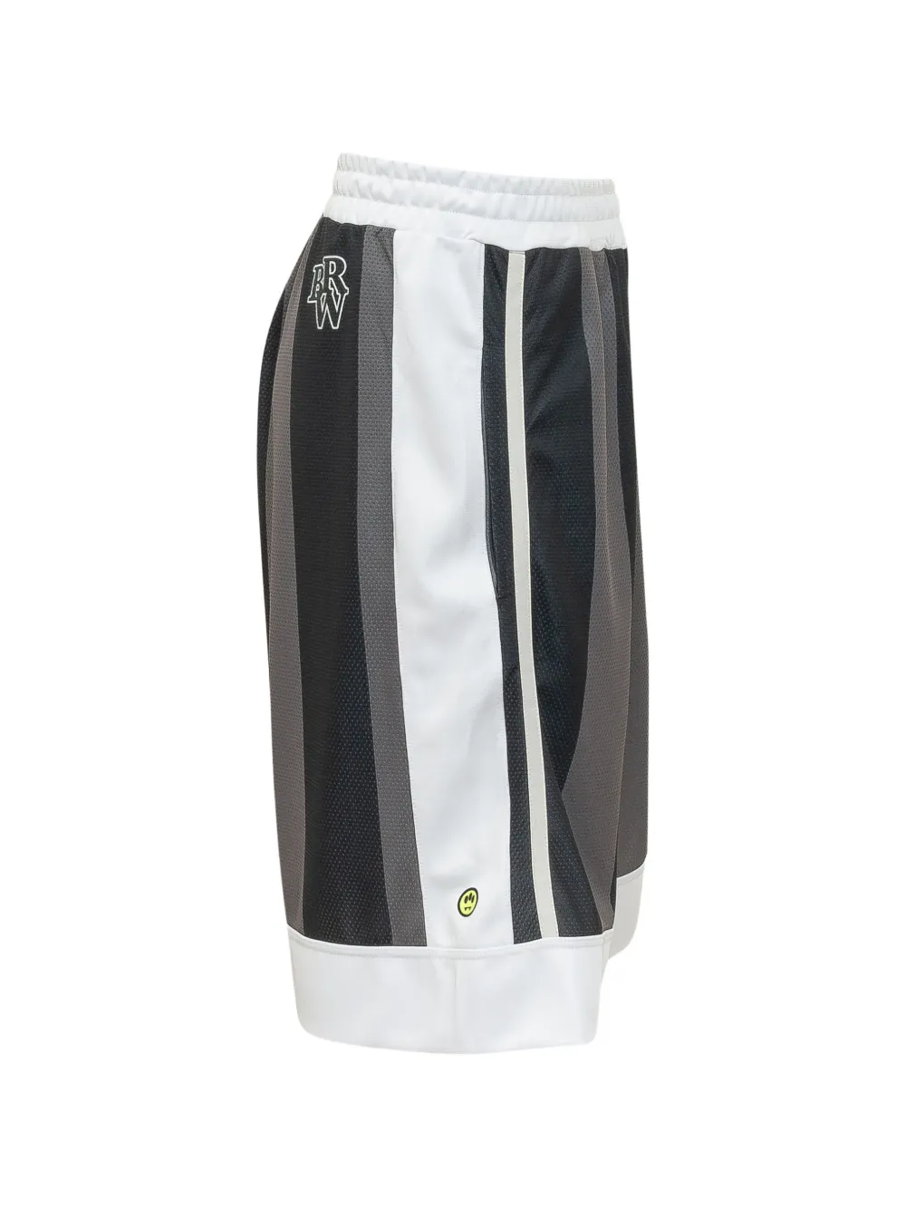 BARROW Mesh shorts met verticale streep Zwart