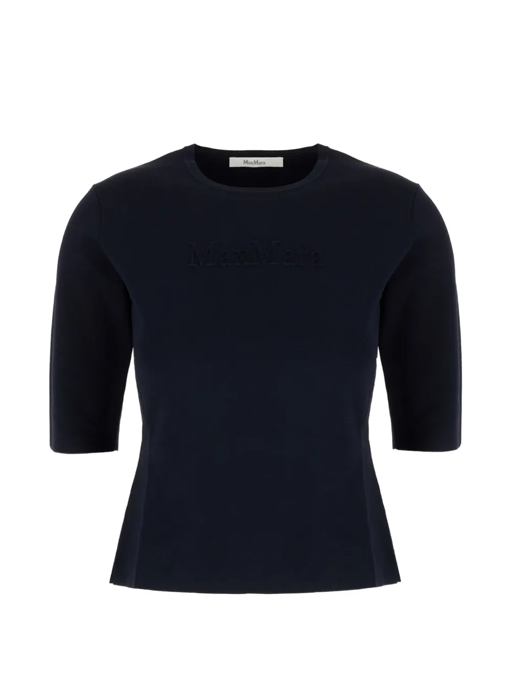 Max Mara embossed T-shirt - Blu