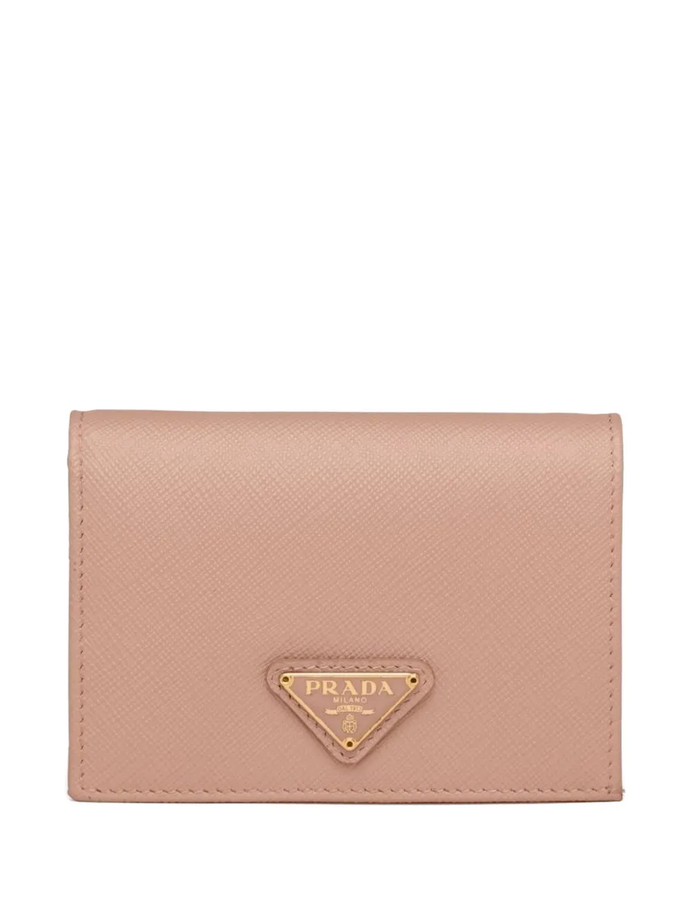 Prada logo plaque wallet - Toni neutri