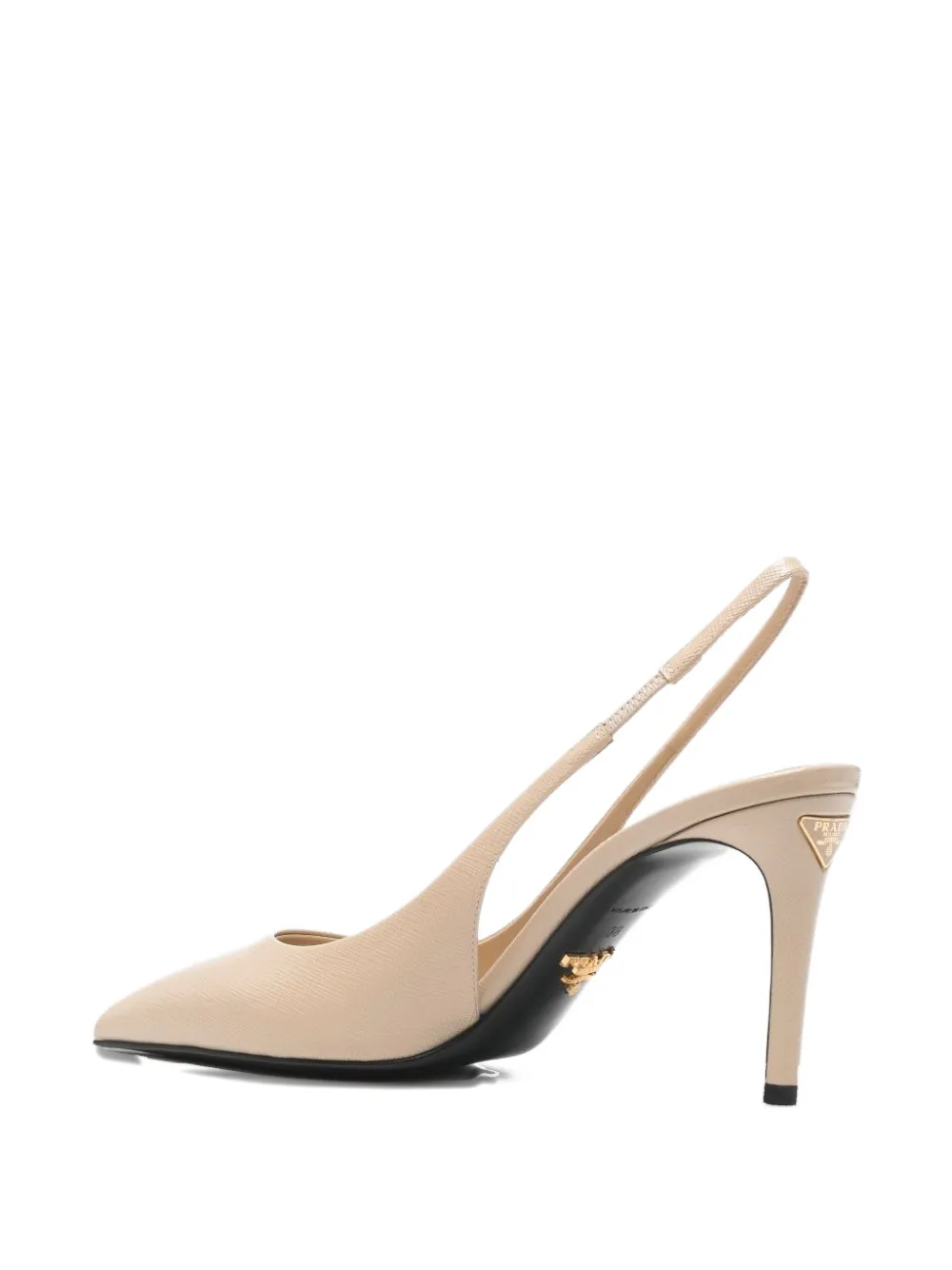Prada calf leather heel pumps Beige