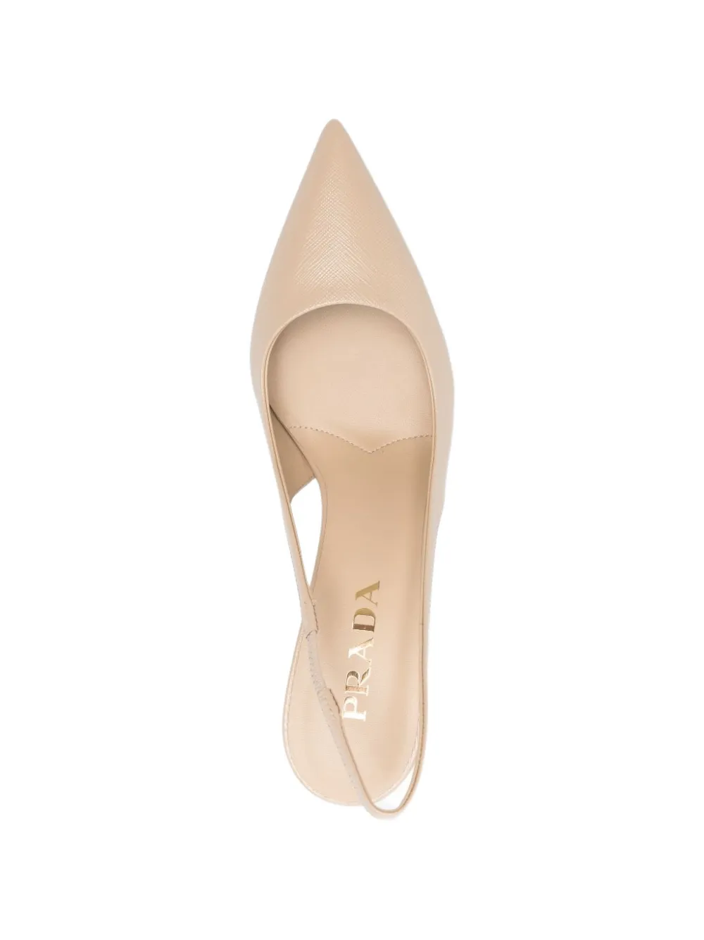 Prada calf leather heel pumps Beige