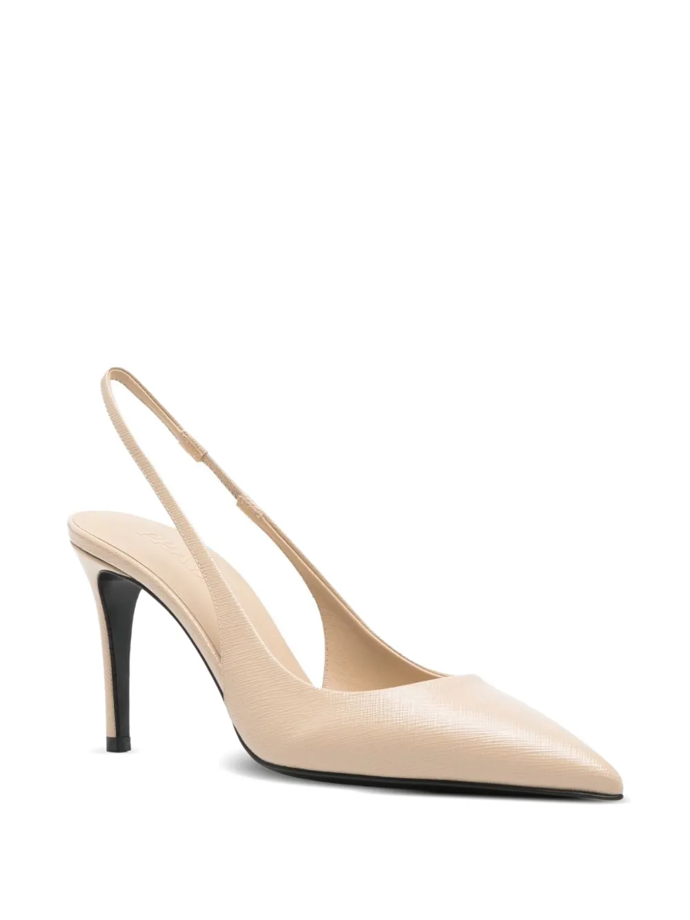  Prada Calf Leather Heel Pumps - Neutrals 