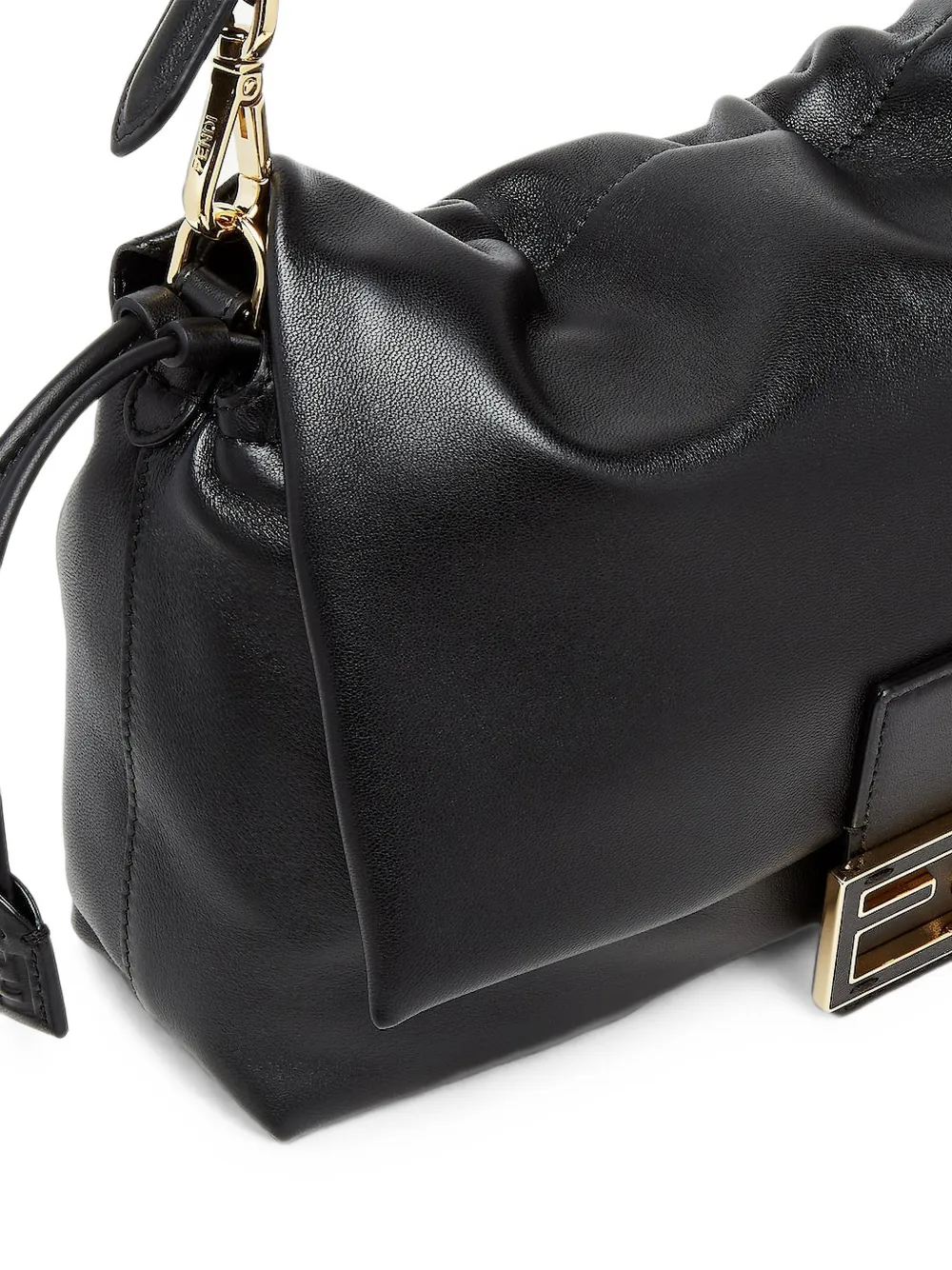 FENDI Medium Mamma Baguette leren schoudertas Zwart