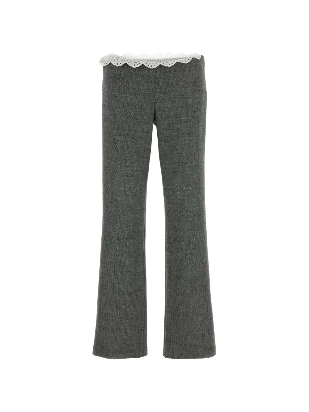 Magda Butrym lace-trim trousers - Grau