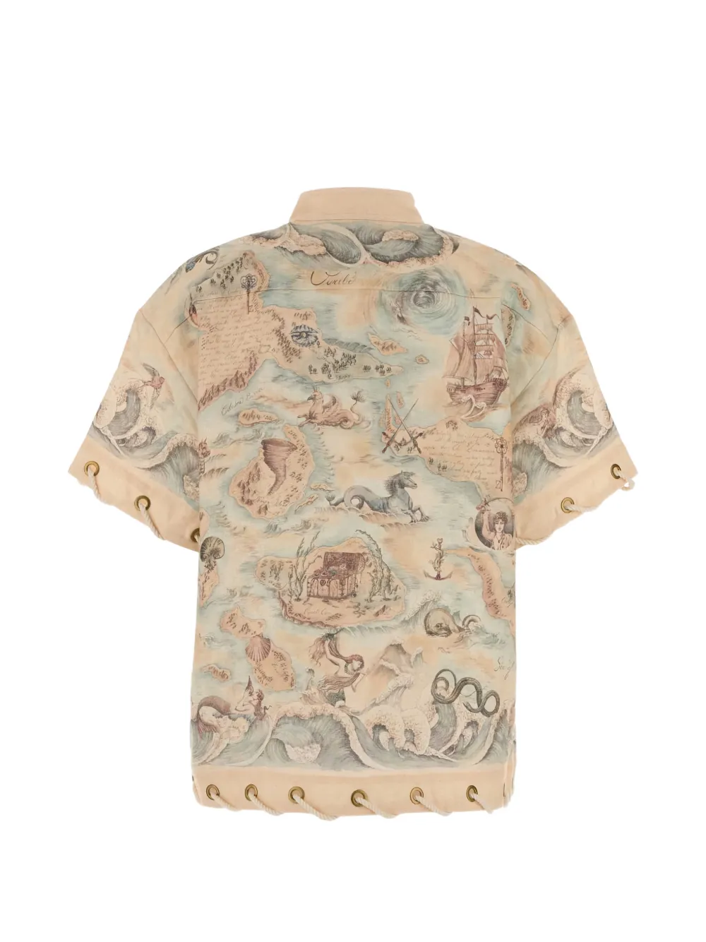  Zimmermann Graphic-pattern Shirt - Neutrals 