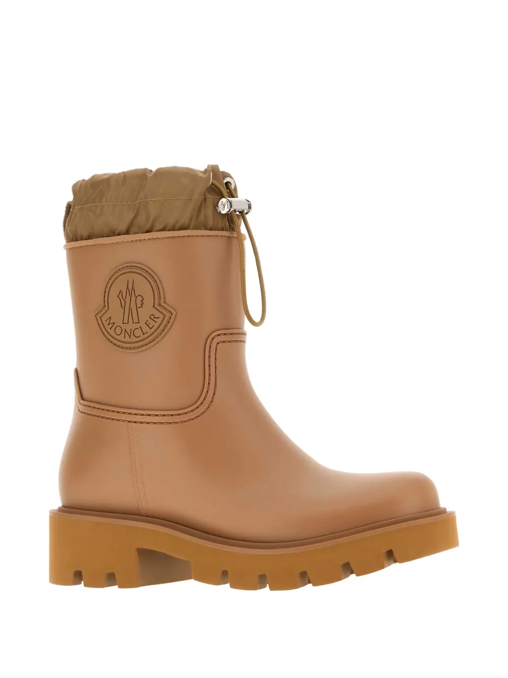 Moncler Kickstream rubber ankle boots Beige