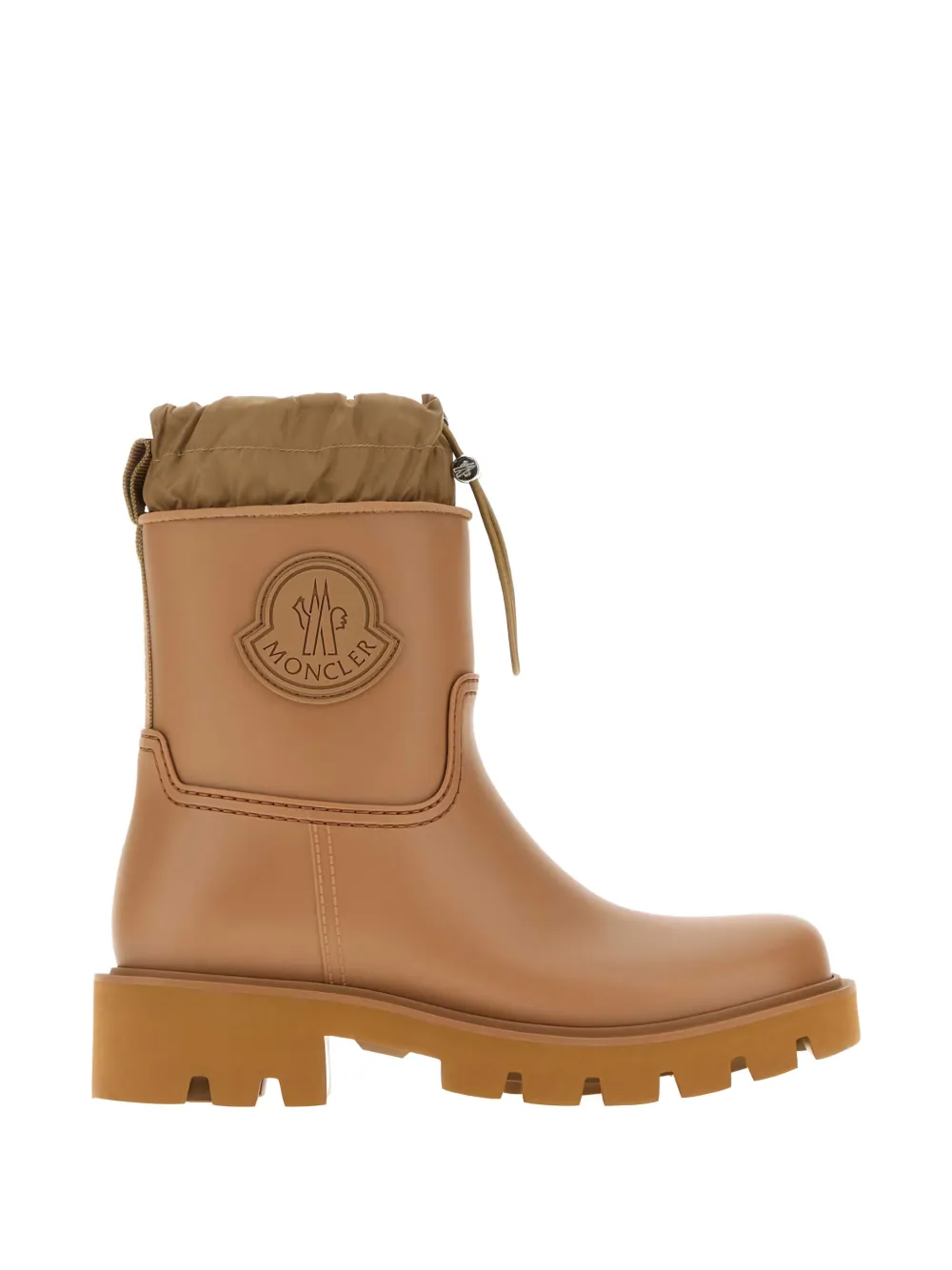 Moncler Kickstream rubber ankle boots Beige