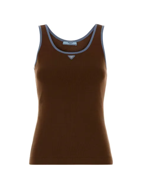 Prada contrast trim tank top