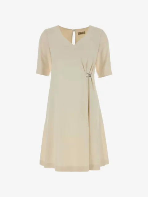 Herno V-neck short-sleeve midi dress