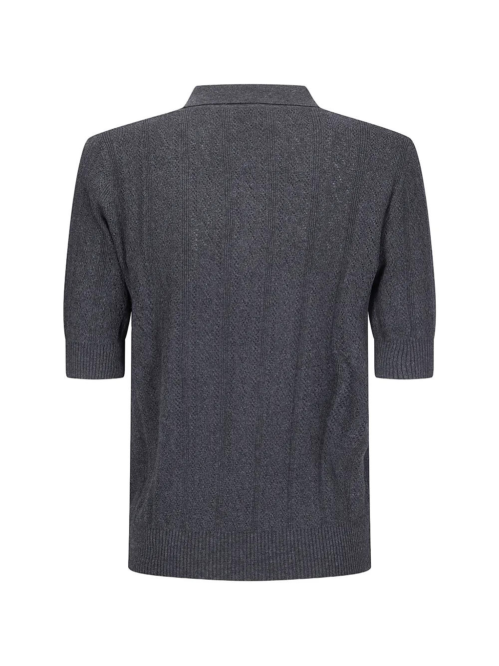  Lisa Yang Cristine Buttoned Polo Top - Grey 
