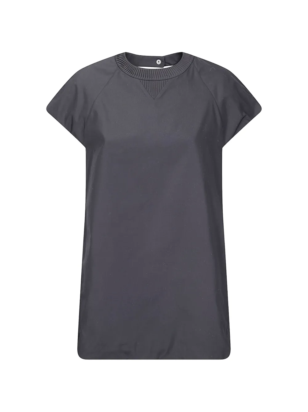 sacai poplin short-sleeve dress - Grigio