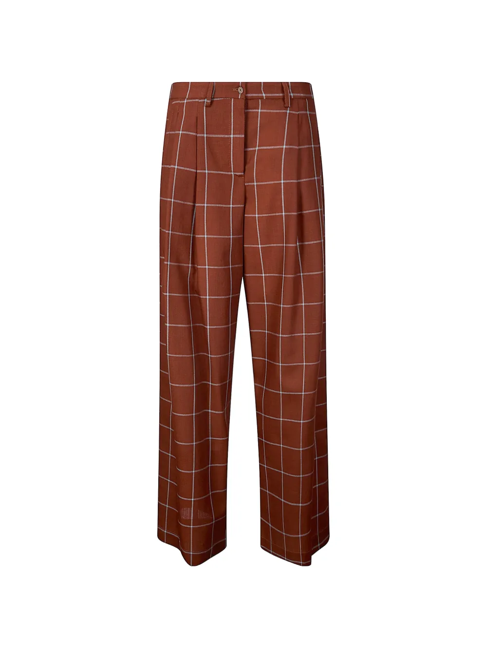 Jejia Katherine check trousers - Marrone