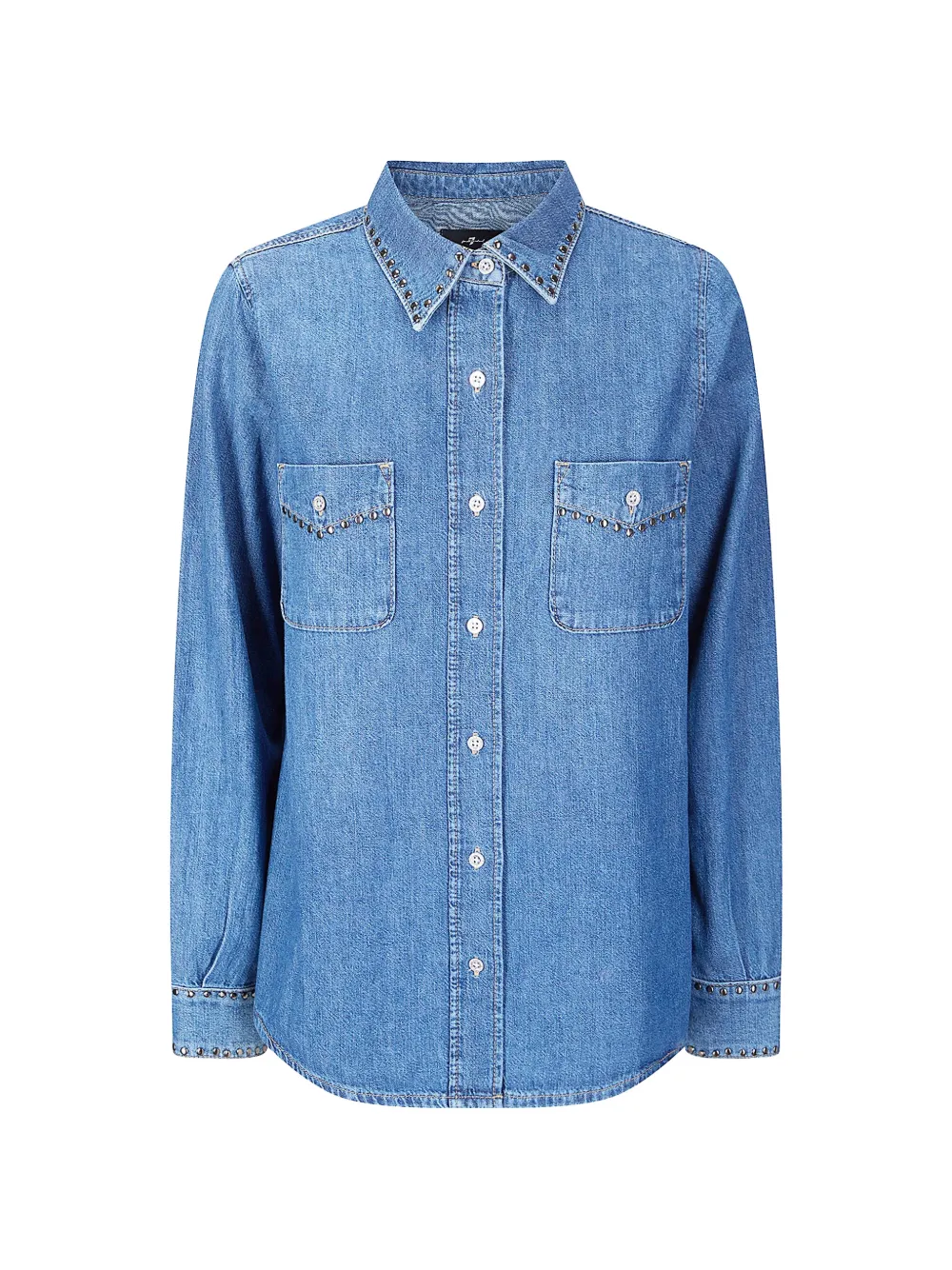 7 For All Mankind studded shirt - Blu