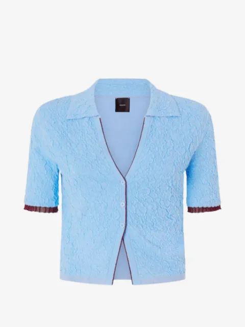 PINKO  jacquard polo cropped cardigan