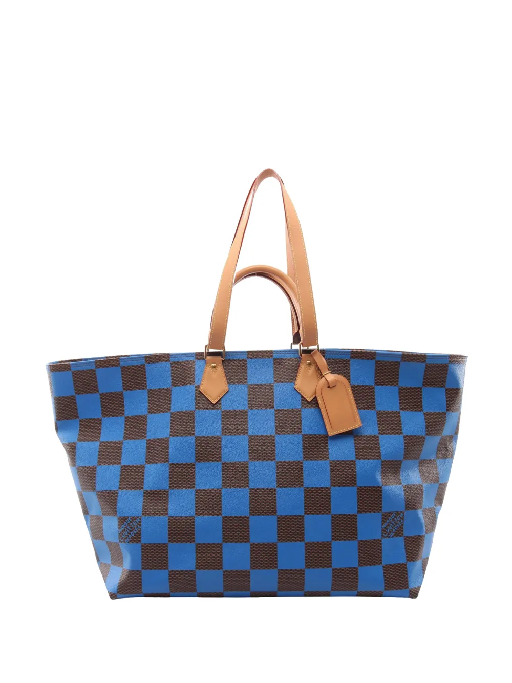 Louis Vuitton Pre-Owned Borsa tote Pop Sac Plat Soft East West Damier 2021-2026 - Marrone