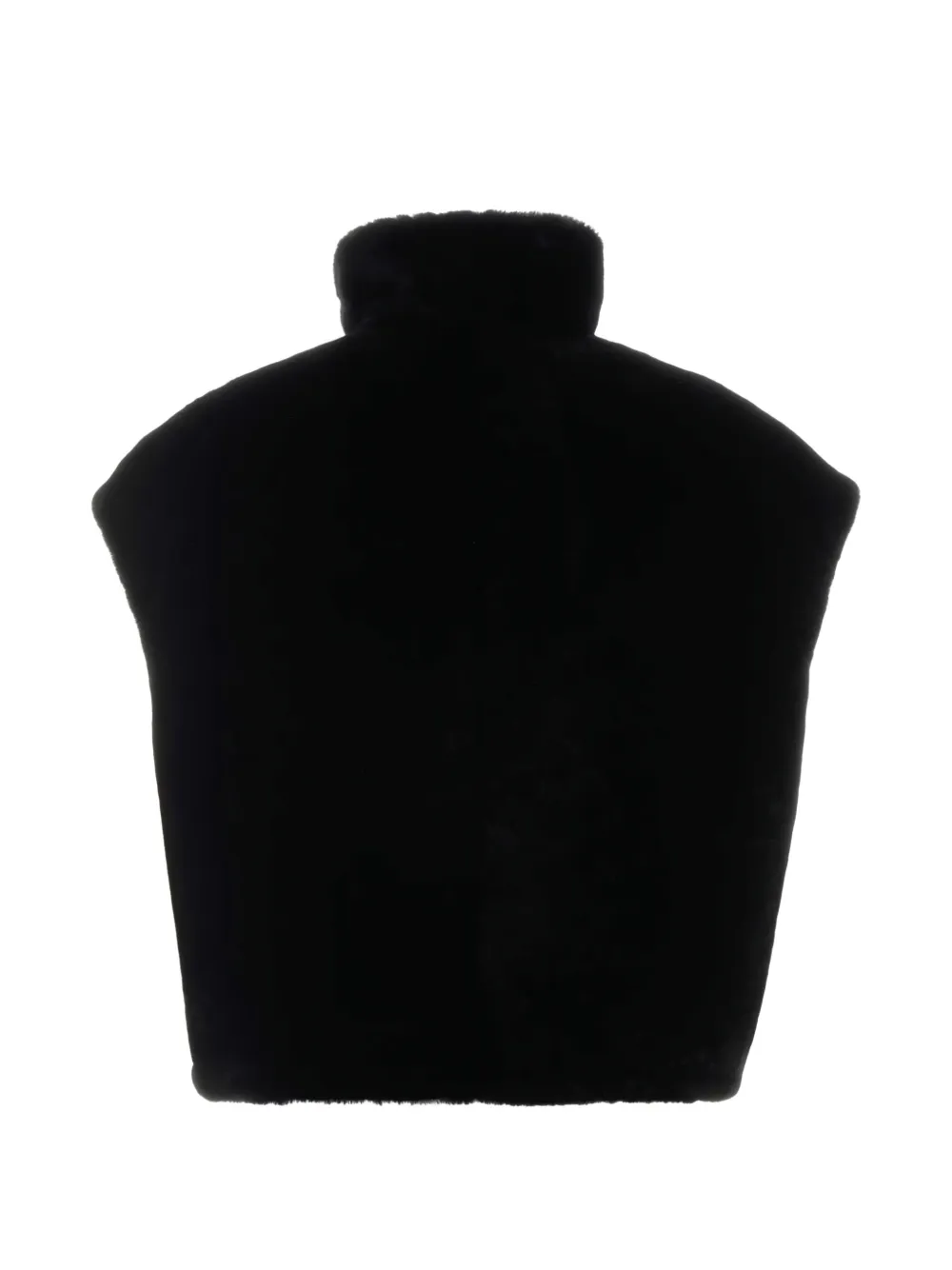  Prada High-neck Zipped Gilet - Black 