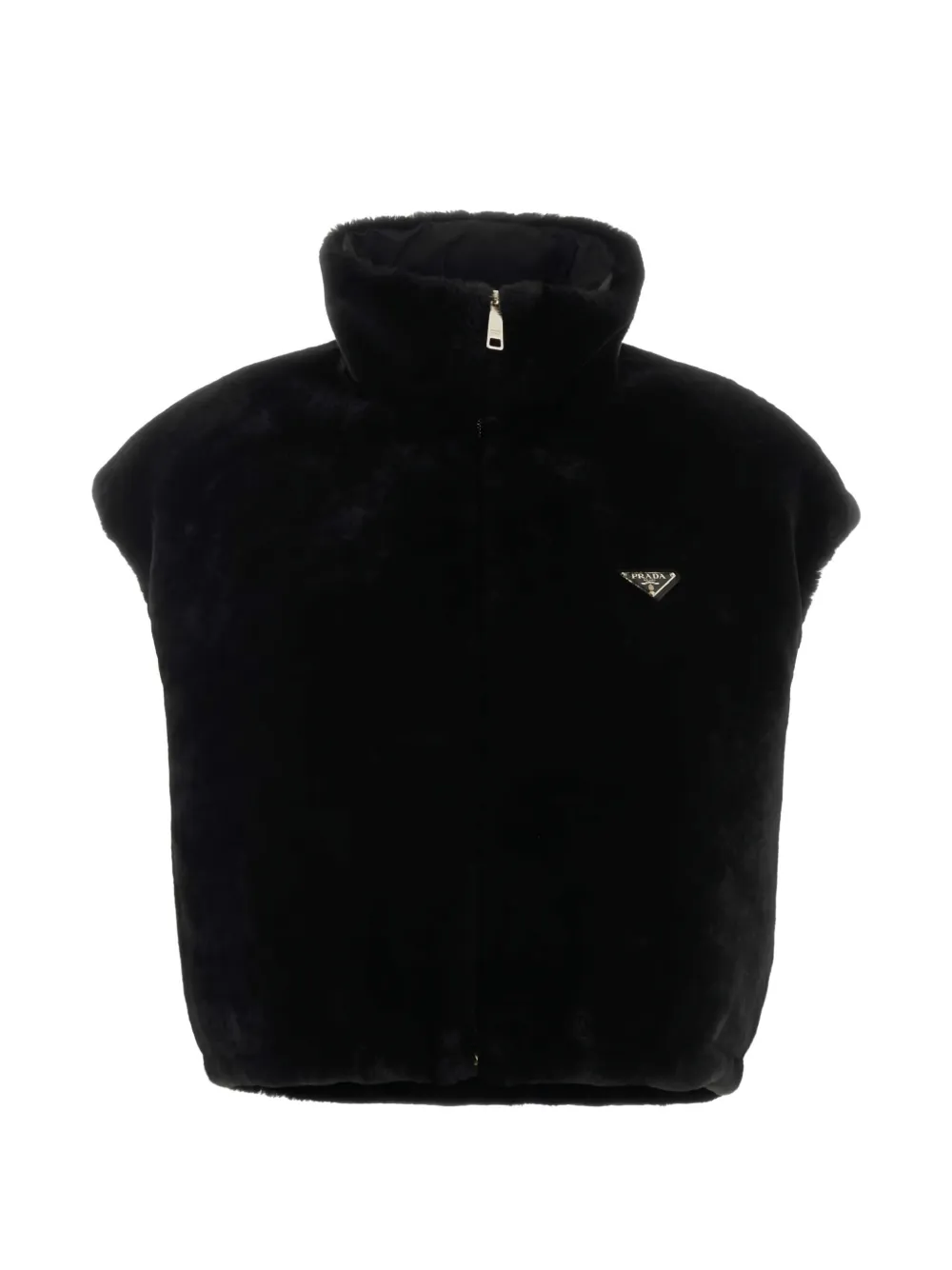 Prada high-neck zipped gilet - Nero
