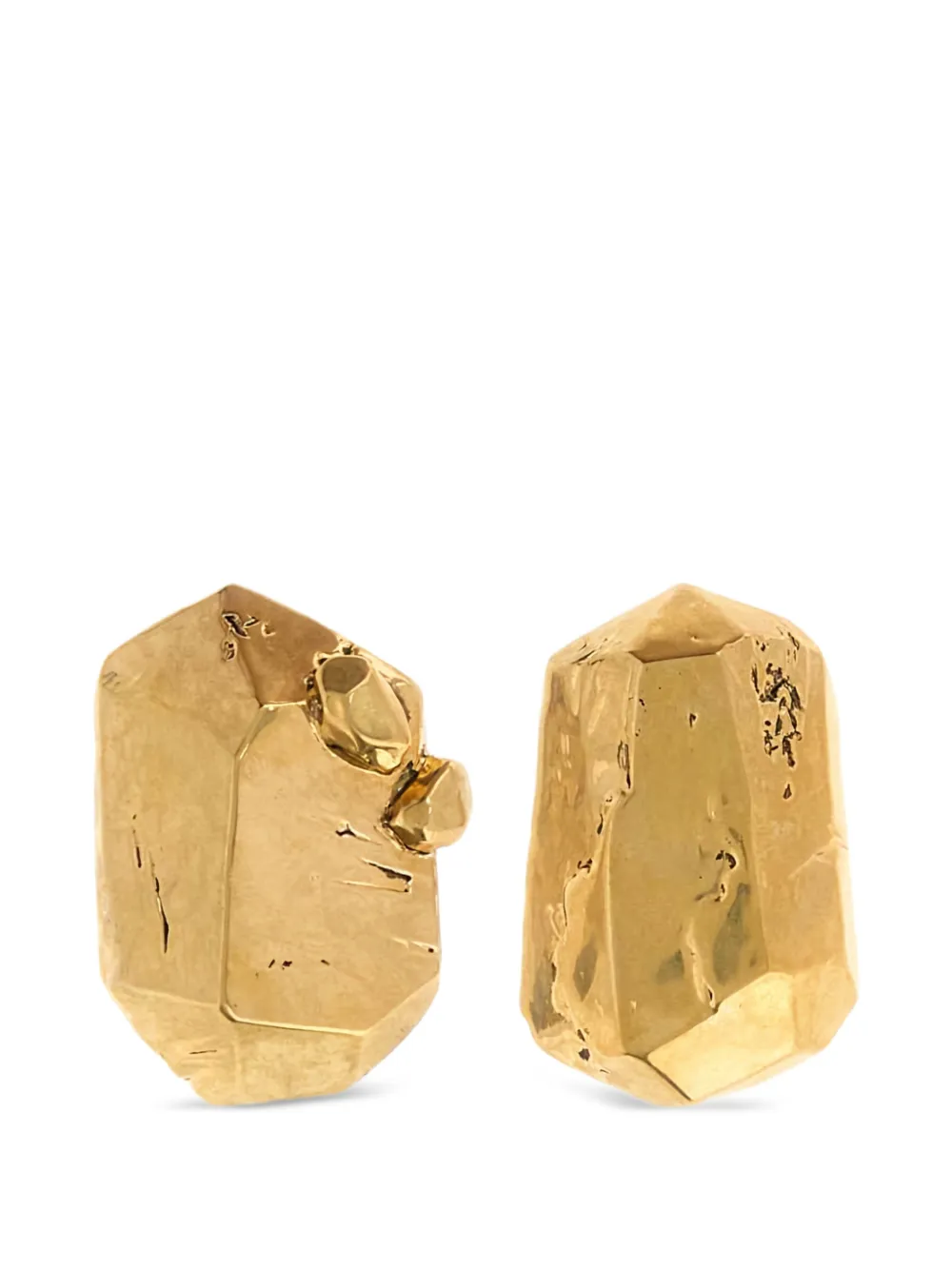 Saint Laurent organic metal earrings - Gold