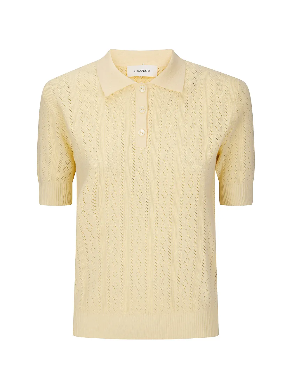 Lisa Yang Cristine buttoned polo top - Giallo