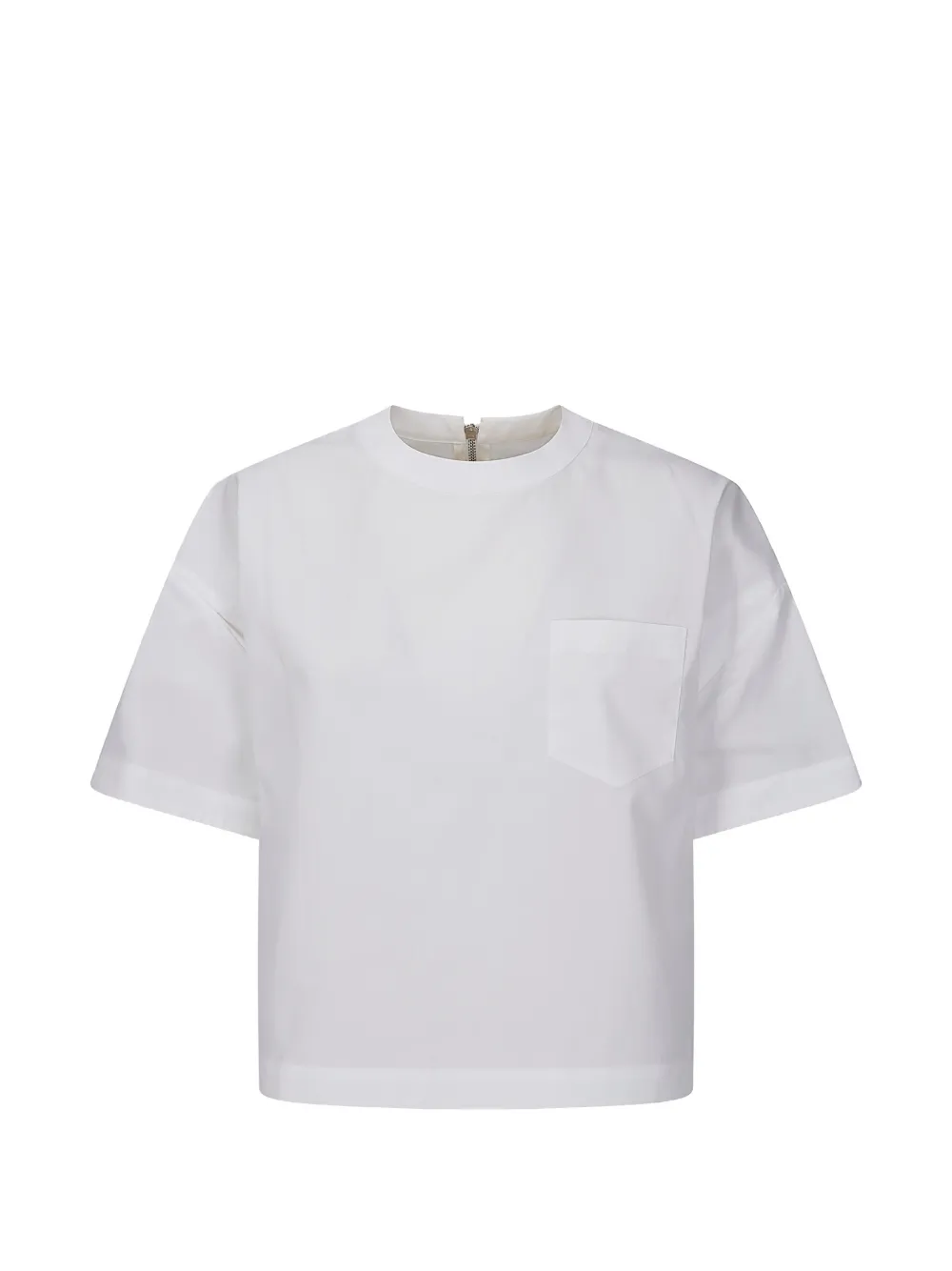 sacai crew-neck blouse - Bianco