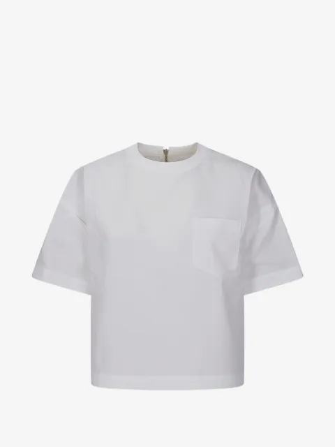 sacai crew-neck blouse