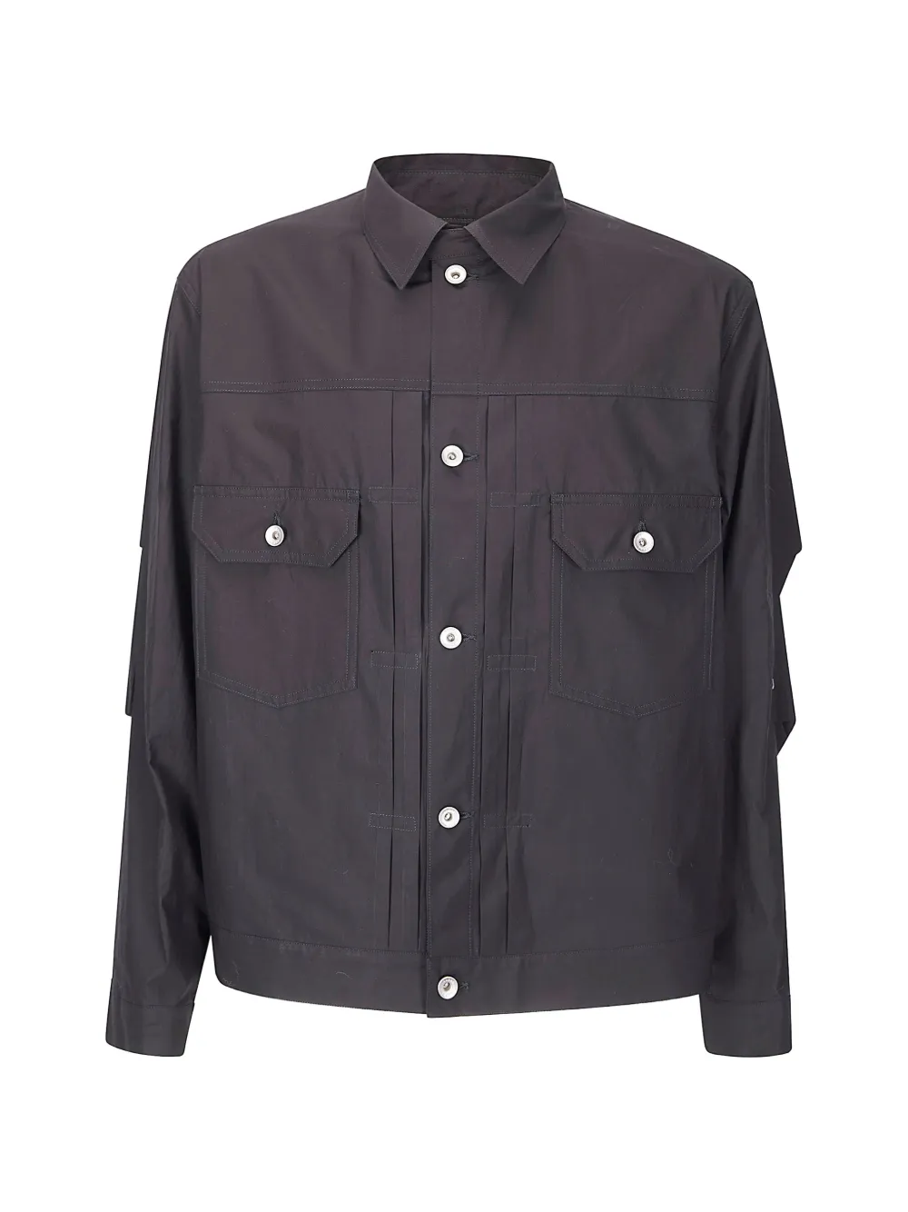 sacai typewriter shirt jacket - Grigio