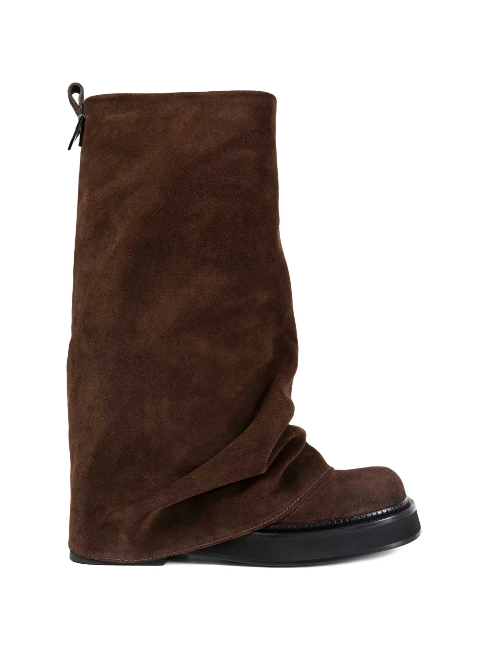 The Attico Robin suede combat boots Bruin