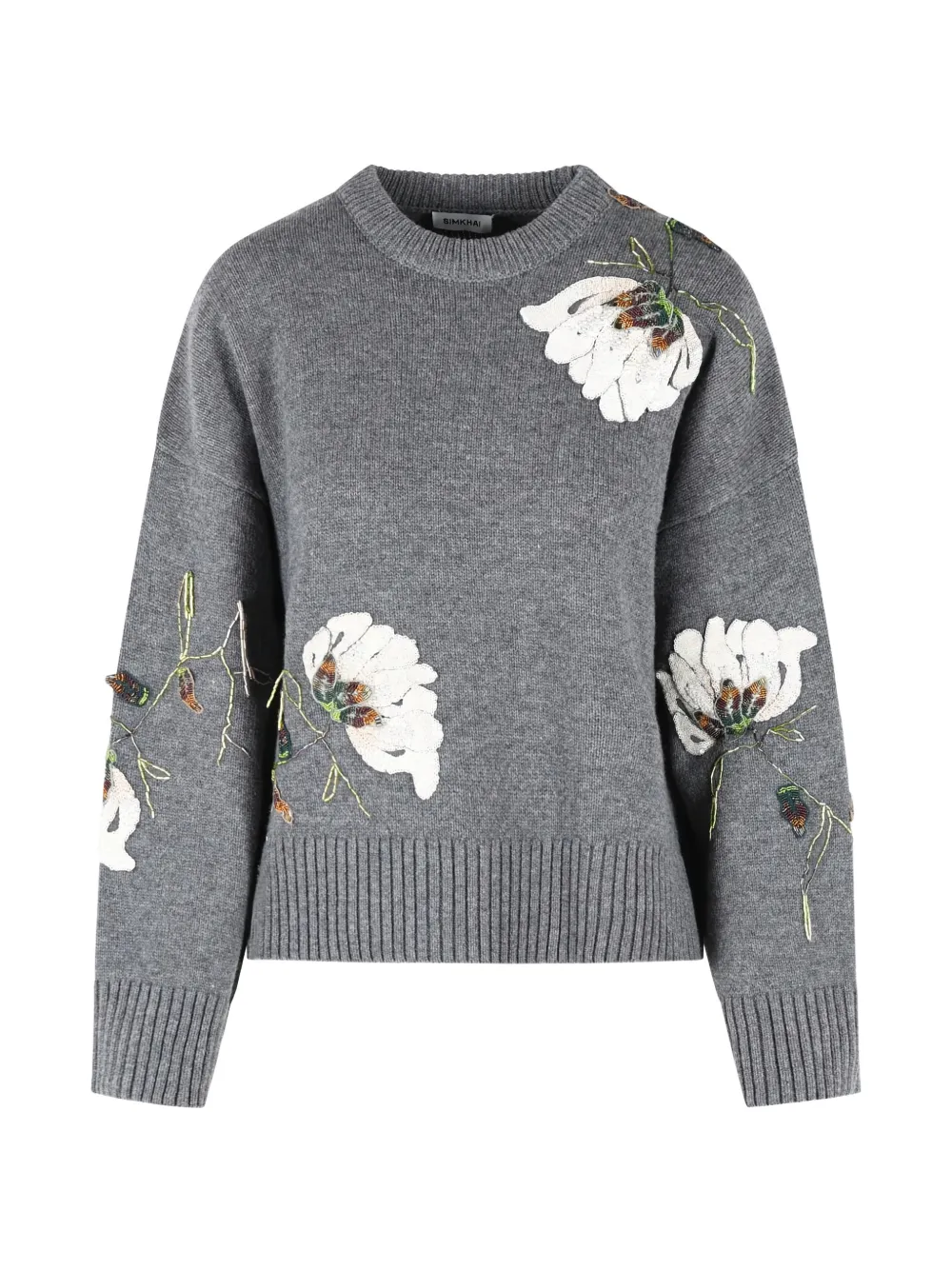 Simkhai Dawna rhinestone-floral sweater - Grigio