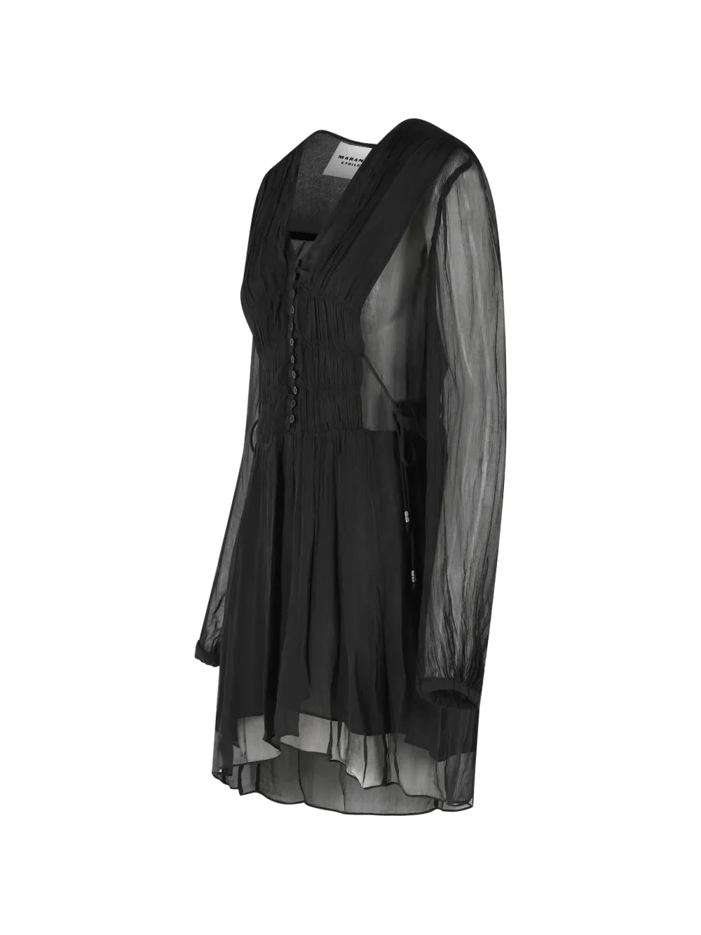  Marant étoile V-neck Button Dress - Black 