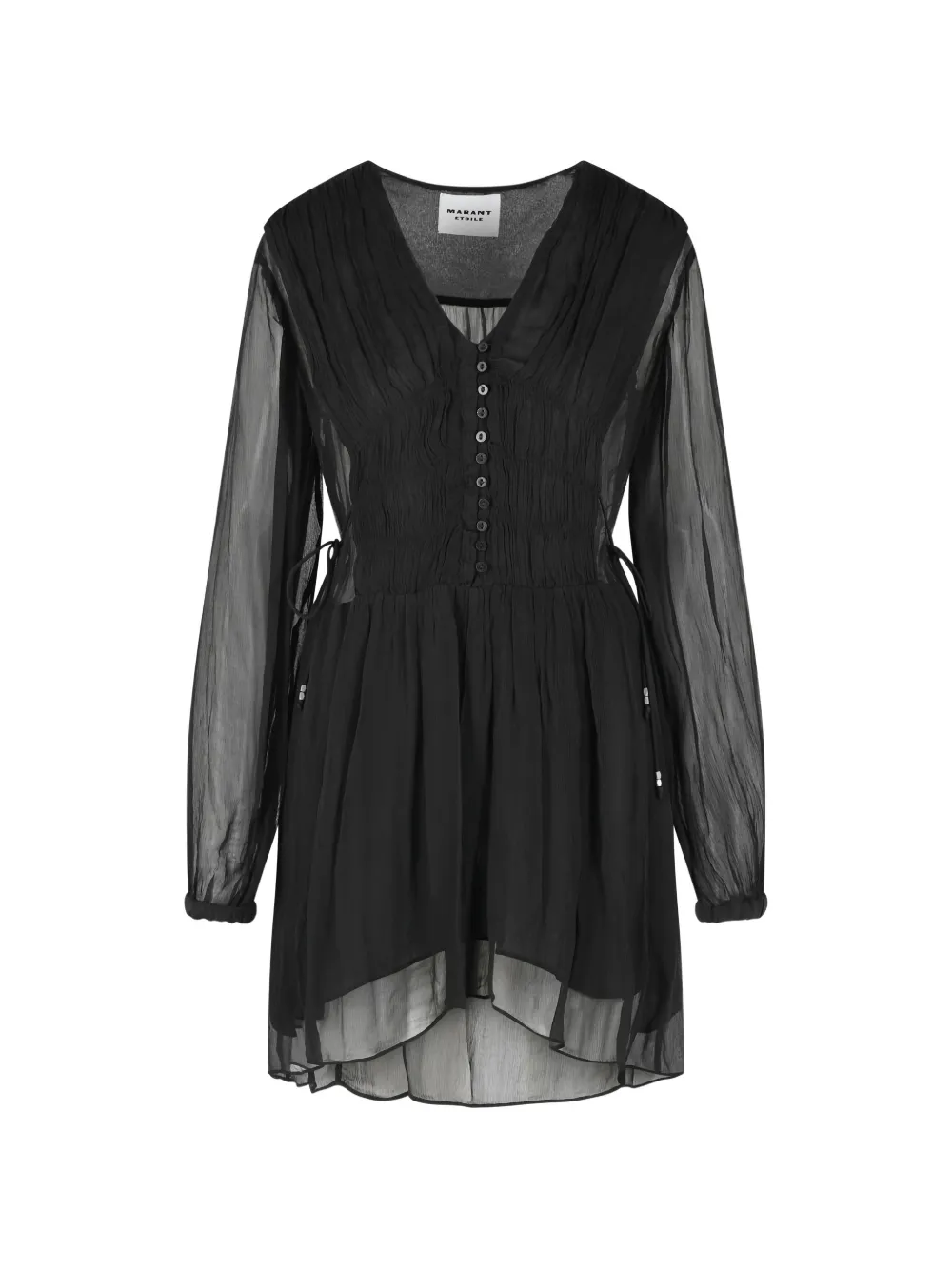 ISABEL MARANT v-neck button dress - Nero