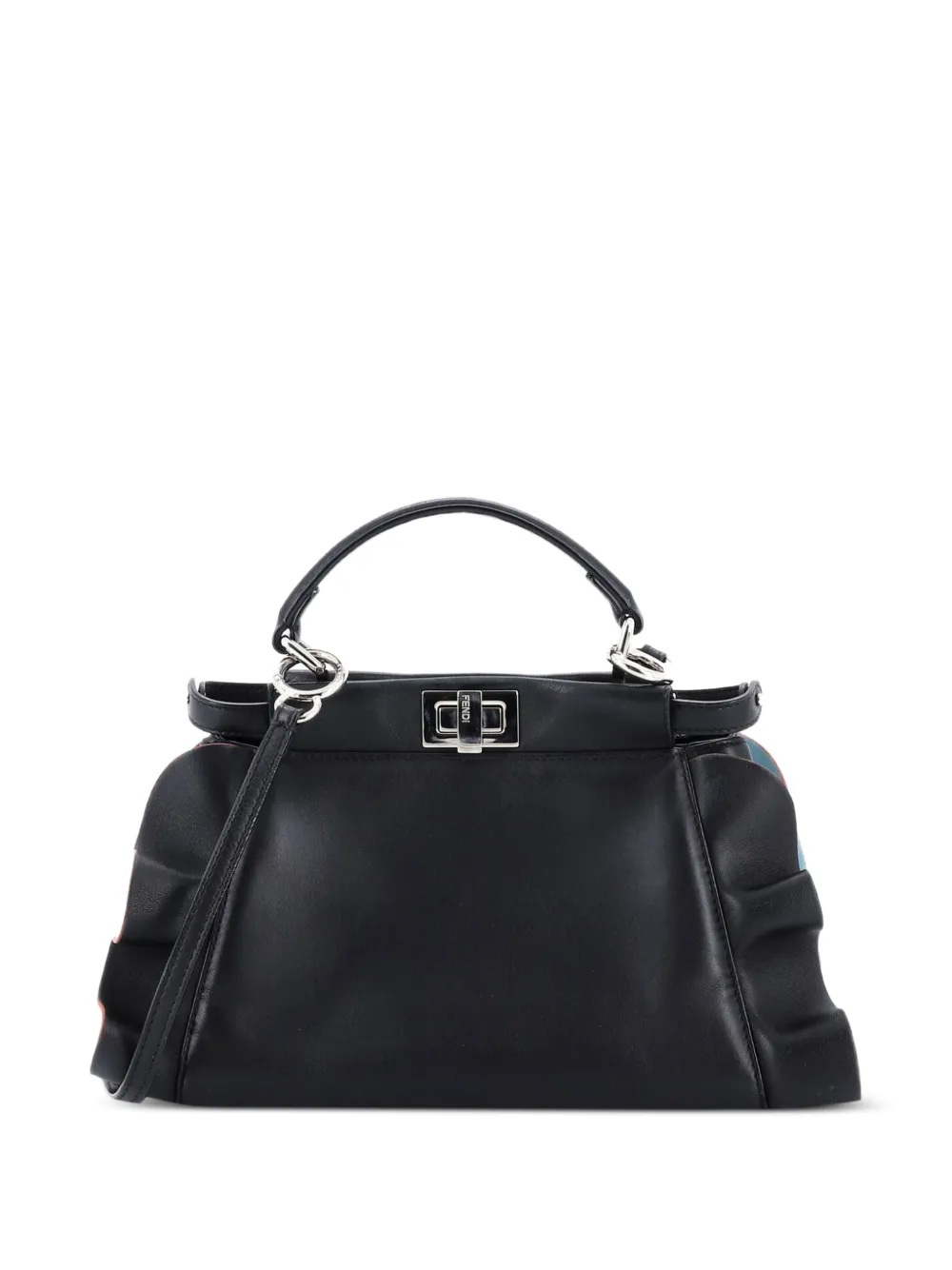 Fendi Pre-Owned Wave Peekaboo Bag Leather Mini satchel - Blu