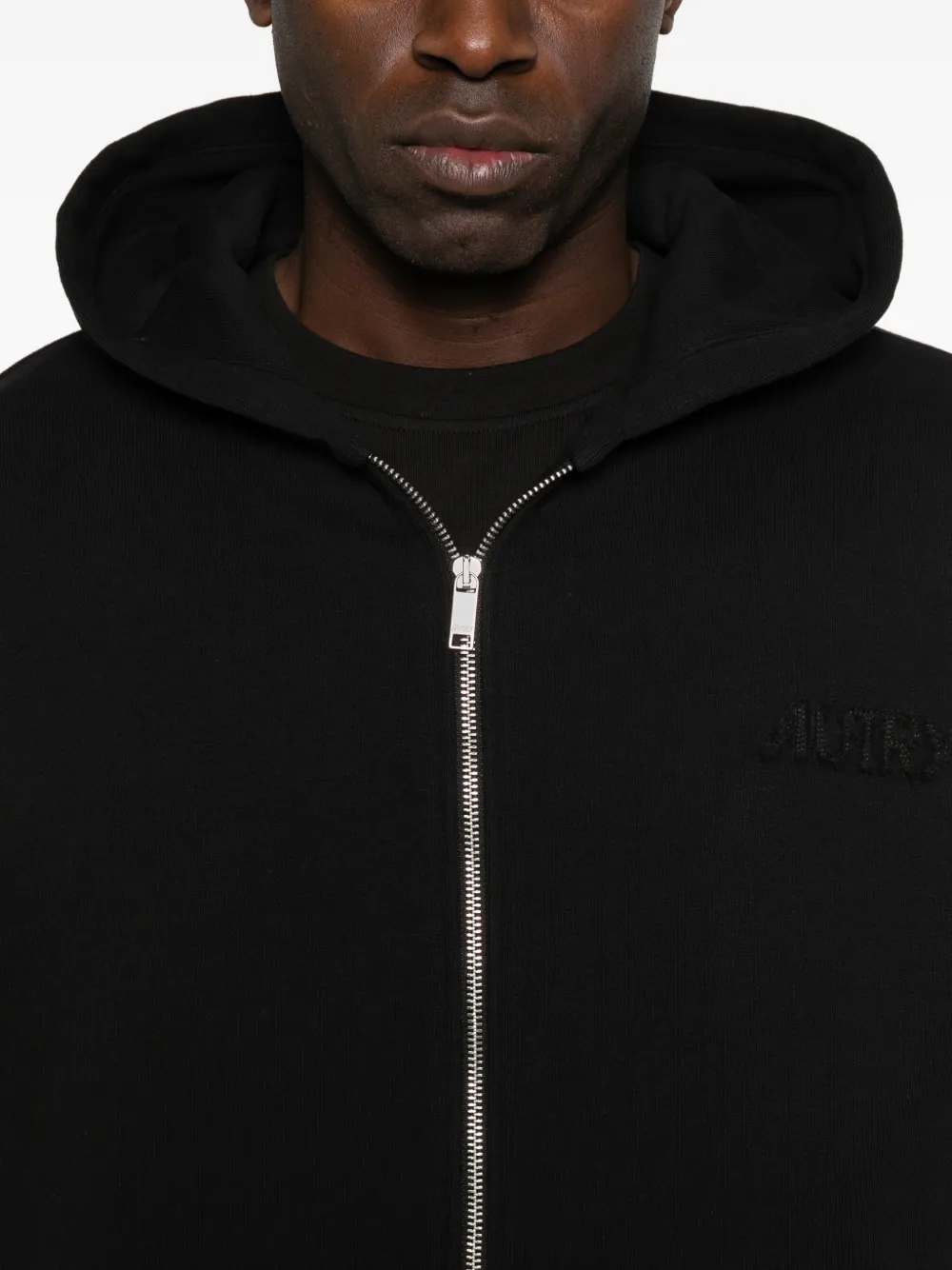 Autry Hoodie met rits Zwart