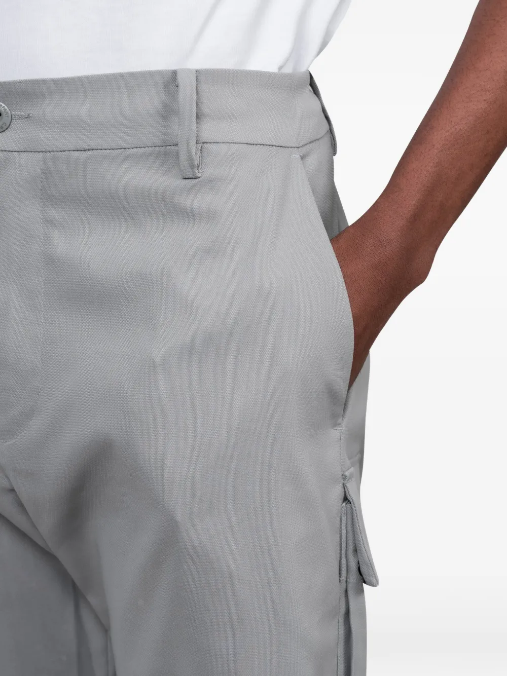 C.P. Company Cargo broek met logopatch Grijs